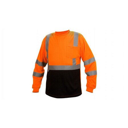 Pyramex - T-Shirt - Hi-Vis Lime Long Sleeve T-Shirt - Size Medium - Hi-Vis orange RLTS3120BM